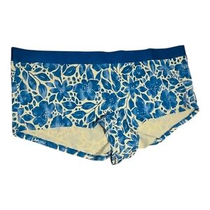 Cacique Blue and Cream Cotton Boyshorts, Size 22/24